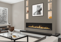 Majestic Echelon II 72 linear gas fireplace lifestyle shot
