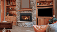 Majestic Trilliant gas insert with Mission surround lifestyle shot