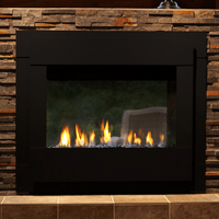 Majestic Twilight Modern 36" Indoor/Outdoor See-Through Gas Fireplace - Model TWILIGHT-MD-IFT
