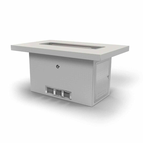 Ready to finish rectangular fire pit table form 24 inches tall natural gas electronic ignition
