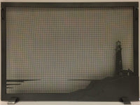 Steel Custom Single Panel Fireplace Screen Carolina Coastal- Custom Size - ExceptionalFire