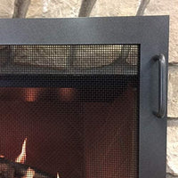 Steel Custom Single Panel Fireplace Screen Carolina Ivy - Custom Size - ExceptionalFire