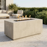 The Outdoor Plus 60" Pismo Fire Pit — GFRC — Match Lit w/ Flame Sense — patio view