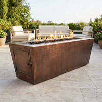 The Outdoor Plus 60" Mesa Fire Pit — Hammered Copper — patio view