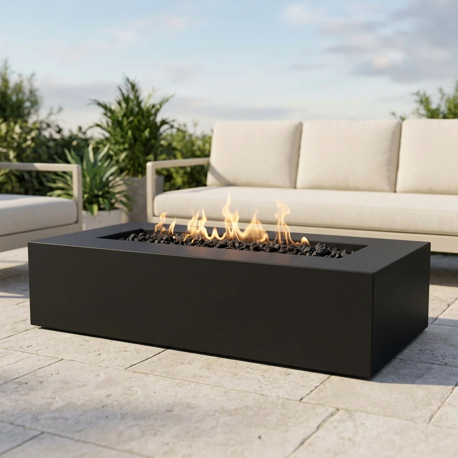 The Outdoor Plus 48" Regal Fire Pit — GFRC — Match Lit w/ Flame Sense