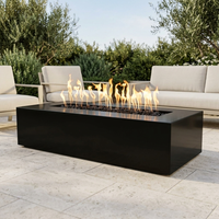 The Outdoor Plus 60" Regal Fire Pit — Powder Coat — Low Voltage Electronic Ignition — patio view
