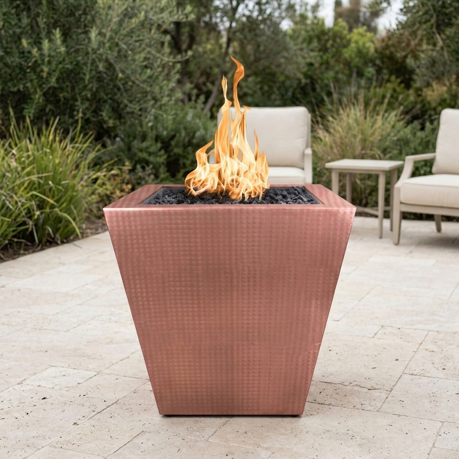 The Outdoor Plus 24-Inch Vista Fire Pit — Hammered Copper