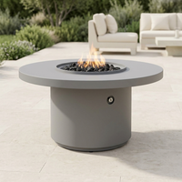The Outdoor Plus 48" Coastline Fire Pit — 24" Tall — Powder Coat — patio view