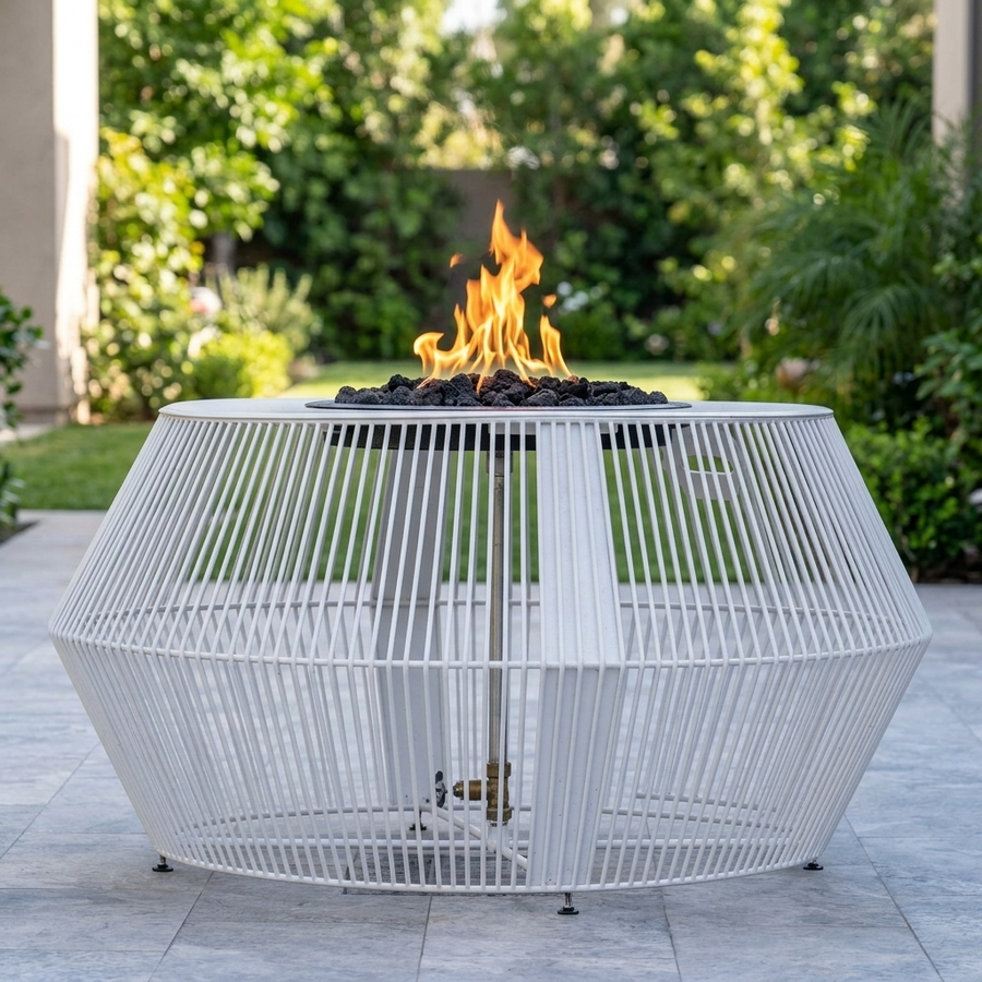 The Outdoor Plus 48-Inch Cesto Fire Pit — White
