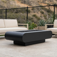 The Outdoor Plus 60" La Jolla Fire Pit — Powder Coat — patio view