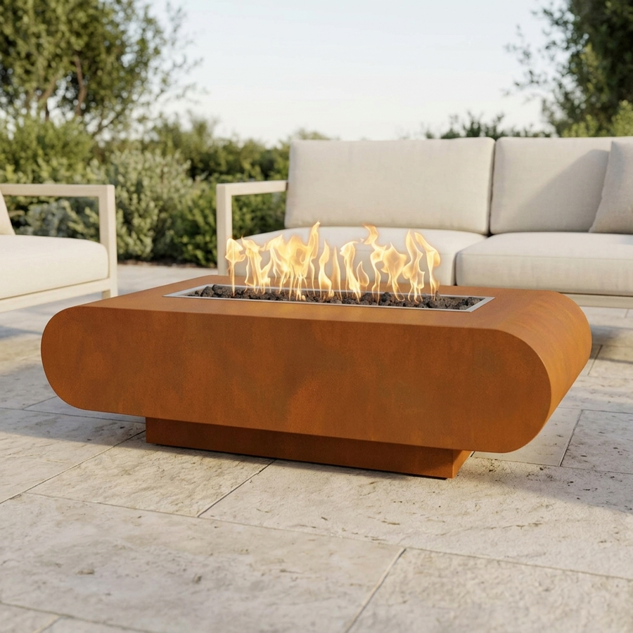 The Outdoor Plus 48" La Jolla Fire Pit — Corten Steel