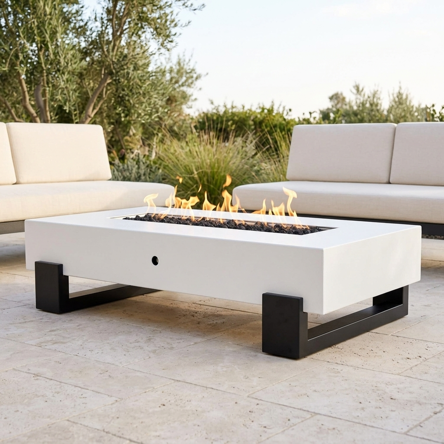 The Outdoor Plus 60-Inch Baja Fire Pit — Black & White