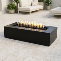 The Outdoor Plus 54" Regal Fire Pit — Powder Coat — Low Voltage Electronic Ignition — patio view