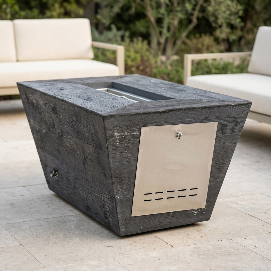 The Outdoor Plus Rectangular Plymouth Fire Pit