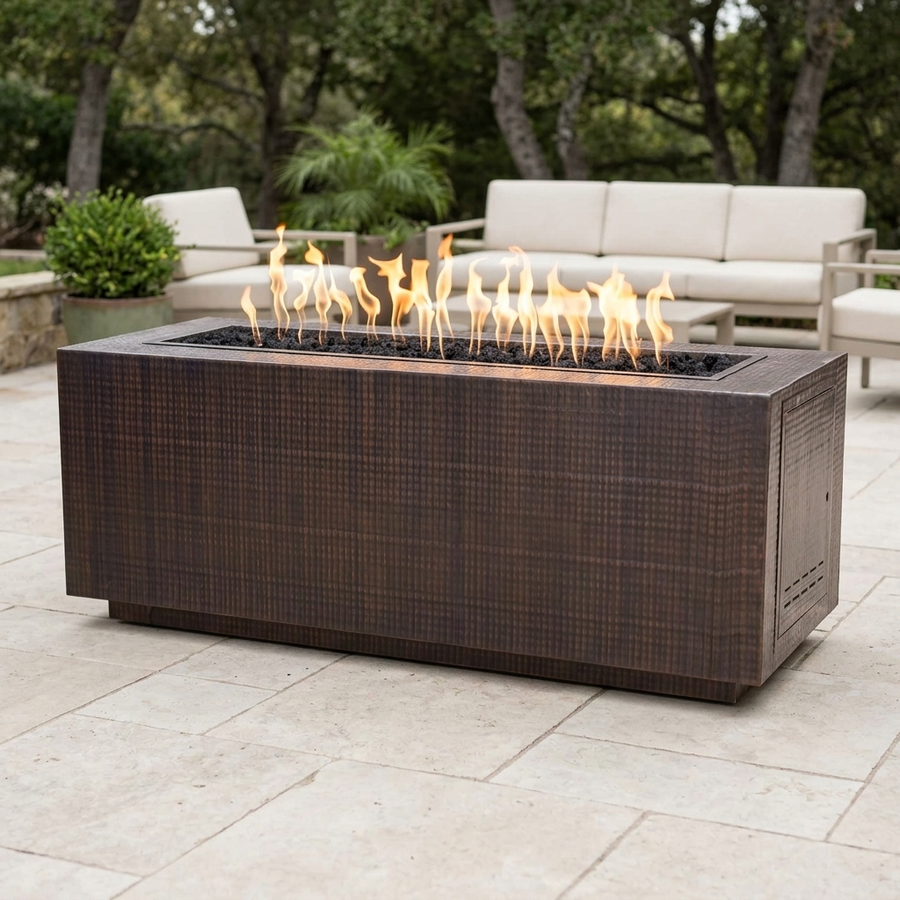 The Outdoor Plus 84" Pismo Fire Pit — Hammered Copper