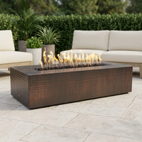 The Outdoor Plus 60" Regal Fire Pit — Hammered Copper — patio view