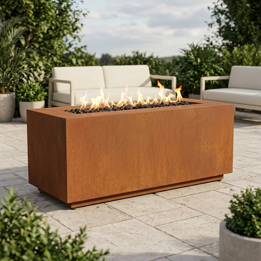 The Outdoor Plus 72" Pismo Fire Pit — Corten Steel