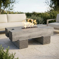 The Outdoor Plus 60" Palo Fire Pit — Wood Grain — patio view