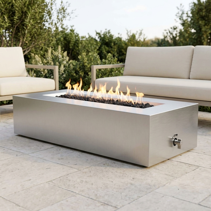 The Outdoor Plus 60" Regal Fire Pit — Stainless Steel