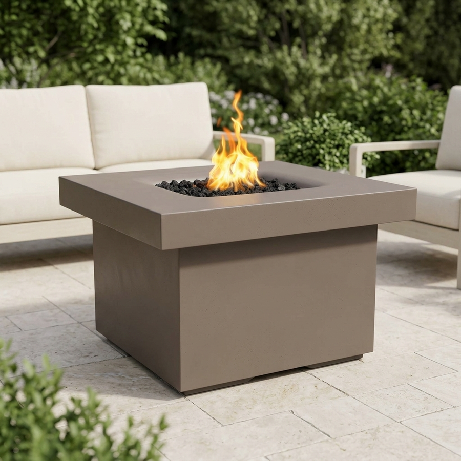 The Outdoor Plus Square Ramona Fire Table