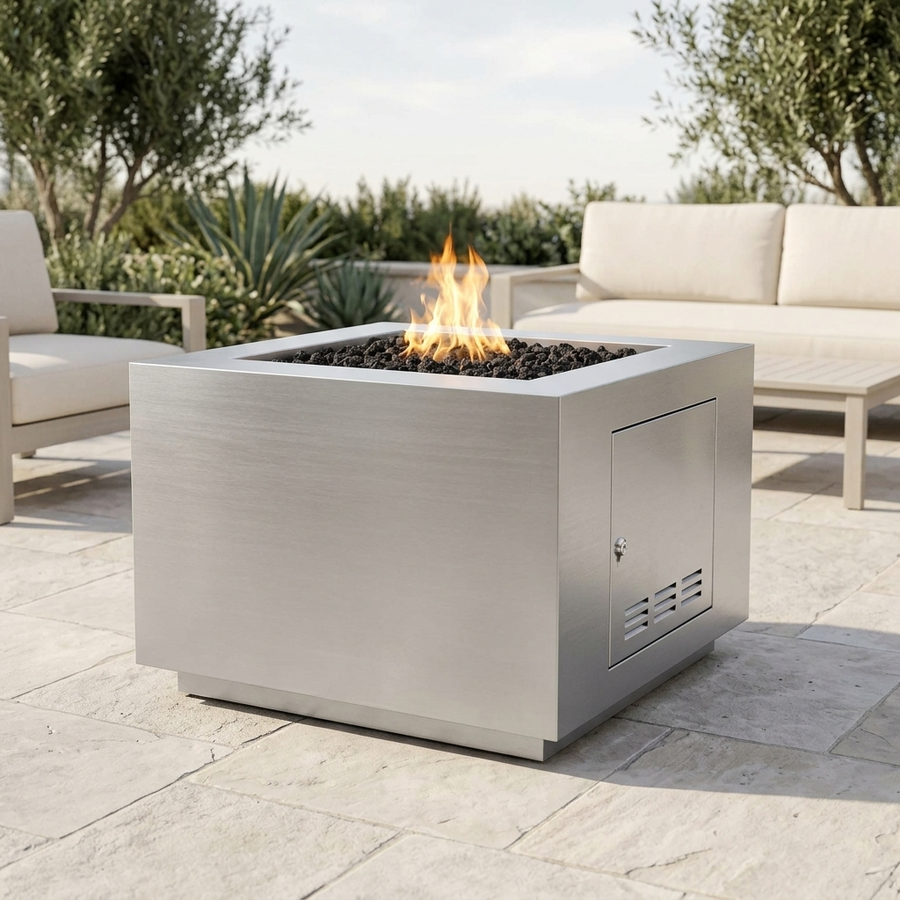 The Outdoor Plus 48" Forma Fire Pit — Stainless Steel