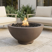 The Outdoor Plus 38" Sonoma Fire Pit — GFRC — Plug & Play — patio view
