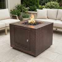 The Outdoor Plus 42" Forma Fire Pit — Hammered Copper — patio view