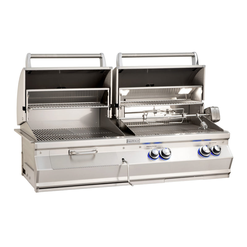 Fire Magic A830i Aurora Built-In Gas & Charcoal Grill — manufacturer view 2