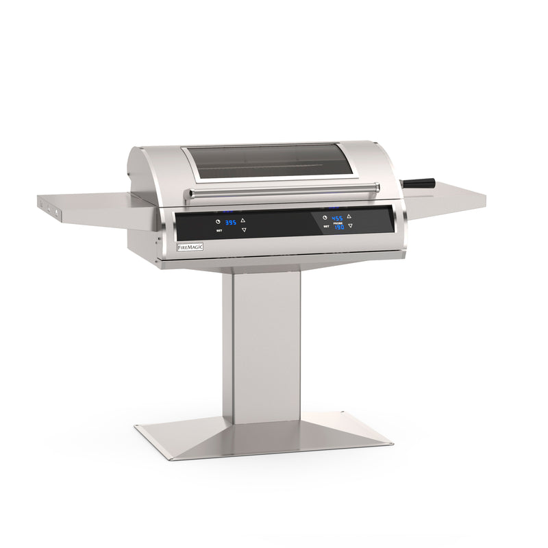 Fire Magic EL500s Accessible Patio Post Electric Grill — Dual-Zone Digital Control with Magic View Window — manufacturer view 1