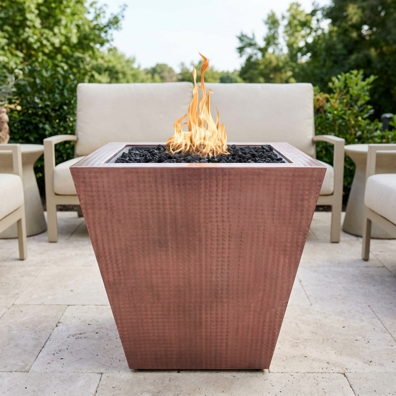 The Outdoor Plus 24-Inch Vista Fire Pit — Hammered Copper — alternate view