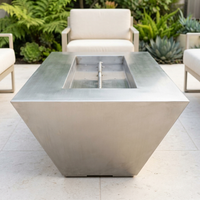 The Outdoor Plus 48" Atlantic Fire Pit — 18" Tall — Stainless Steel — alternate view