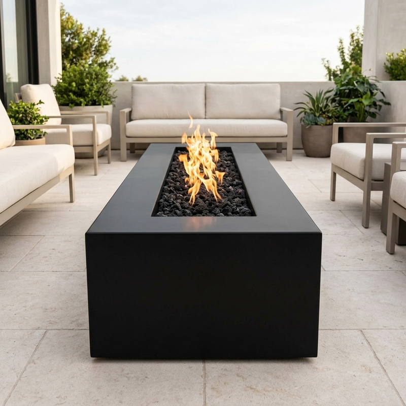 The Outdoor Plus 60" Regal Fire Pit — Powder Coat — Low Voltage Electronic Ignition — alternate view
