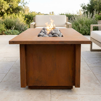 The Outdoor Plus 48" Salinas Fire Table — Corten Steel — alternate view