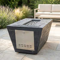 The Outdoor Plus 48" Rectangular Plymouth Fire Pit — 24" Tall — Wood Grain — alternate view