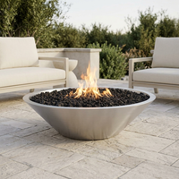 The Outdoor Plus 48" Cazo Fire Pit — Narrow Ledge — Stainless Steel — alternate view