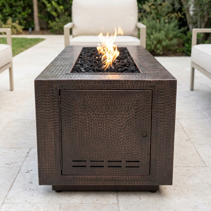 The Outdoor Plus 48" Pismo Fire Pit — Hammered Copper — alternate view