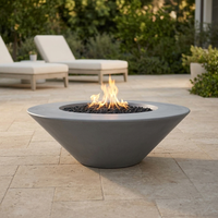 The Outdoor Plus 60" Cazo Fire Pit — Wide Ledge — GFRC — Plug & Play — alternate view