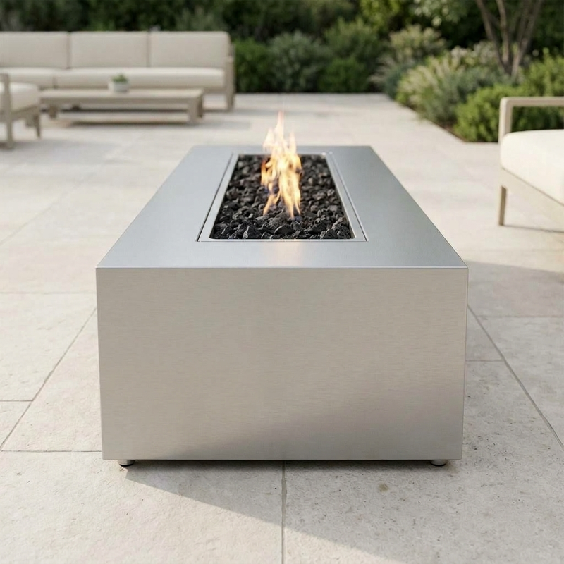 The Outdoor Plus 54" Regal Fire Pit — Stainless Steel — alternate view
