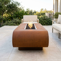 The Outdoor Plus 84" La Jolla Fire Pit — Corten Steel — alternate view