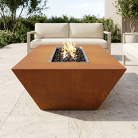The Outdoor Plus 60" Atlantic Fire Pit — 18" Tall — Corten Steel — alternate view