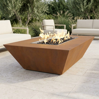 The Outdoor Plus 72" Atlantic Fire Pit — 18" Tall — Corten Steel — alternate view
