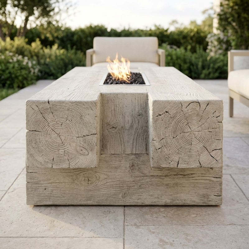 The Outdoor Plus 60" Palo Fire Pit — Wood Grain — alternate view