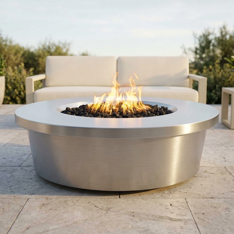 The Outdoor Plus 48" Tempe Fire Pit — Stainless Steel — alternate view