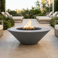 The Outdoor Plus 48" Cazo Fire Pit — Wide Ledge — GFRC — Plug & Play — alternate view