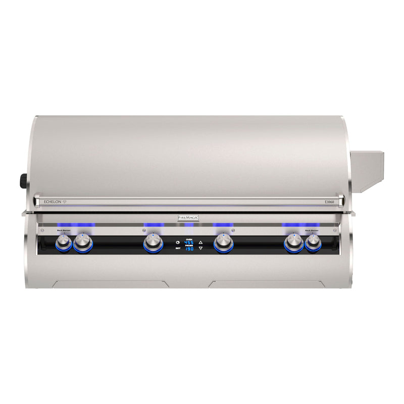 Fire Magic Echelon Diamond E1060i Built-In Gas Grill — Digital Control — manufacturer view, solid hood