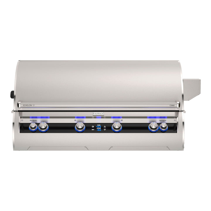 Fire Magic Echelon Diamond E1060i Built-In Gas Grill — Digital Control — manufacturer view, solid hood