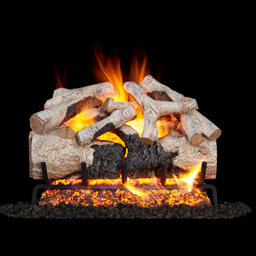 Charred Burnt Aspen Vented Gas Log Set