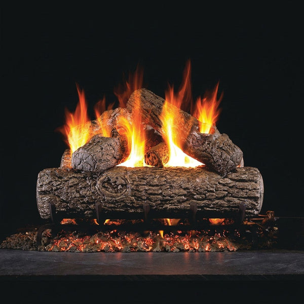 19-inch Golden Oak Vented Gas Log Set by Real Fyre