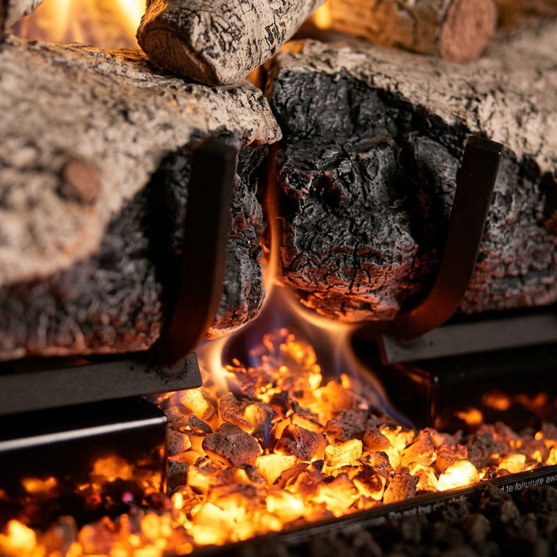 16" Charred Alpine Birch Ventless Gas Log Set | Real Fyre