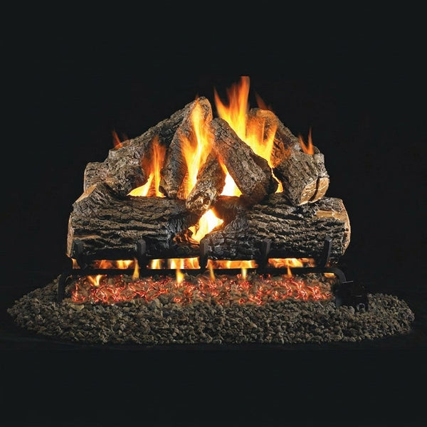 24-inch Charred Oak Vented Gas Log Set by Real Fyre